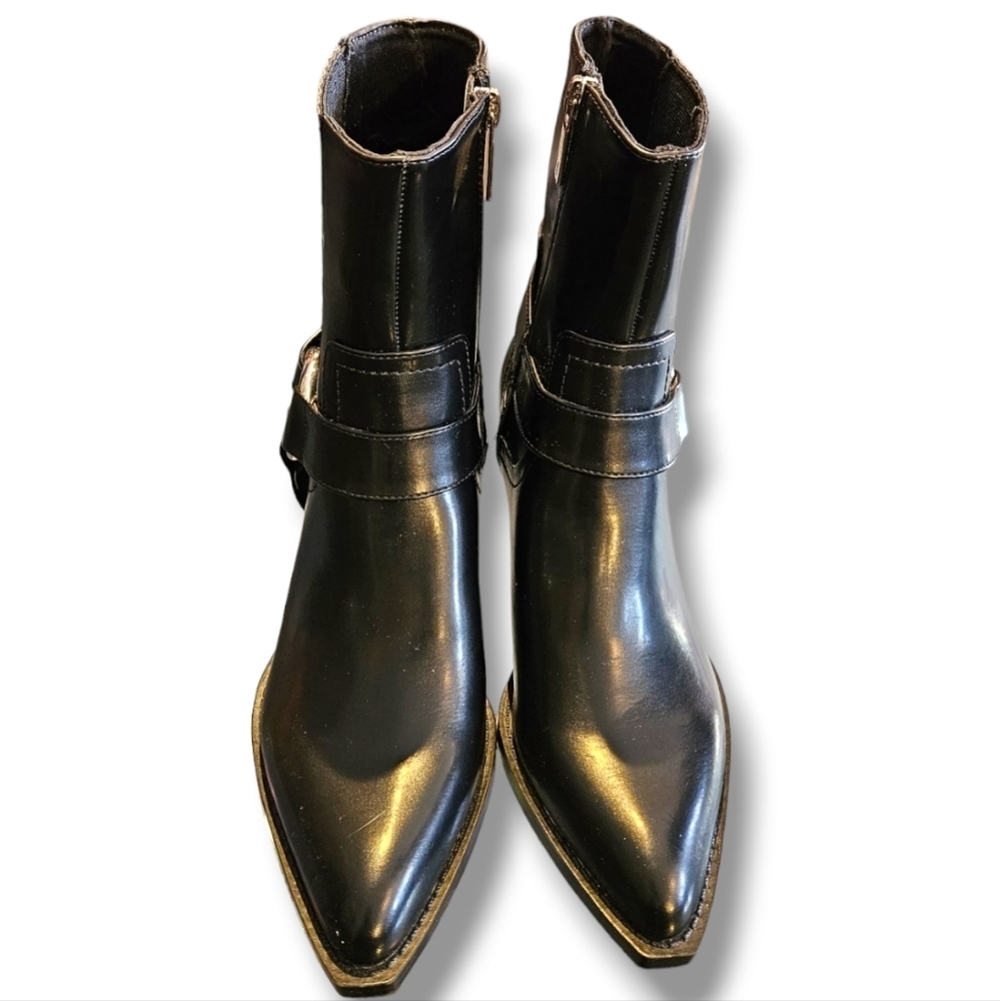 Zara ankle boots. Size 7. Inside Zipper. Buckle Detail. - Picture 2 of 10